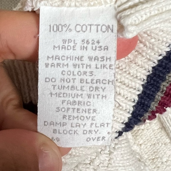 RARE Vintage Cypress Links Golf Sweater Off-White - Picture 5 of 5